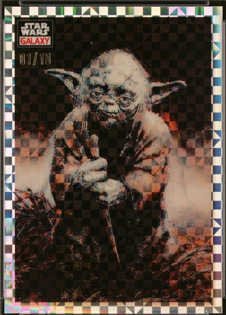 2023 Topps Chrome Galaxy Old Master Yoda [X-fractor] #41 card