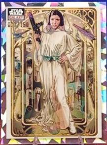 2023 Topps Chrome Galaxy Princess Leia Organa [Atomic Refractor] #82 card