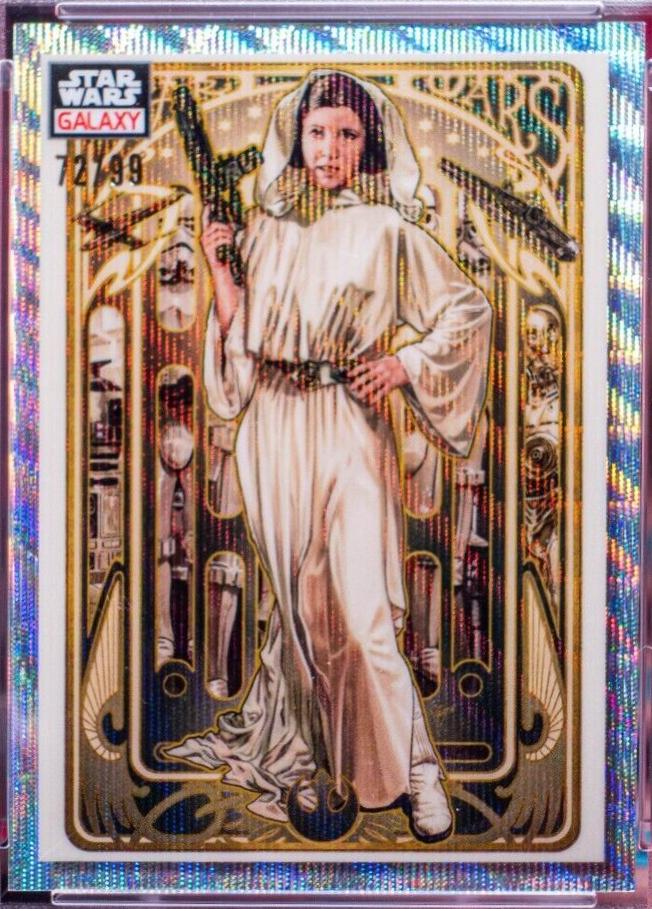 2023 Topps Chrome Galaxy Princess Leia Organa [Wave Refractor] #82 card
