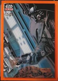 2023 Topps Chrome Galaxy Remnants of Kenobi [Orange Refractor] #47 card