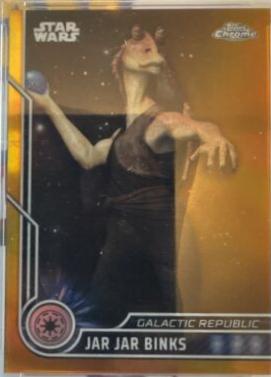 2023 Topps Chrome Jar Jar Binks [Orange Refractor] #61 card