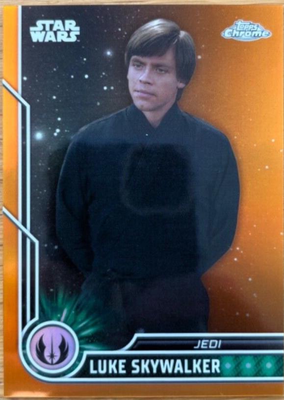 2023 Topps Chrome Luke Skywalker [Orange Refractor] #87 card