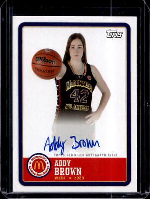 2023 Topps Chrome McDonald's All American Autographs Addy Brown #CA-ABR card