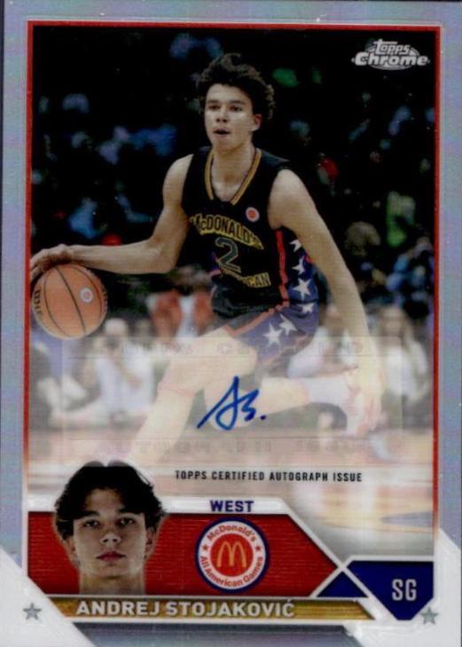 2023 Topps Chrome McDonald's All American Autographs Andrej Stojakovic #CA-AS card
