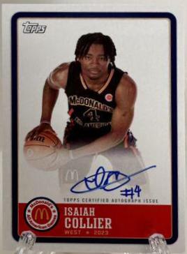 2023 Topps Chrome McDonald's All American Autographs Isaiah Collier #CA-IC card