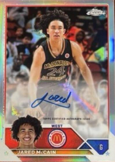 2023 Topps Chrome McDonald's All American Autographs Jared McCain #CA-JM card