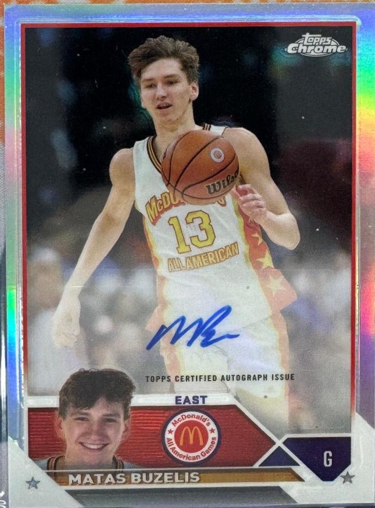 2023 Topps Chrome McDonald's All American Autographs Matas Buzelis #CA-MB card