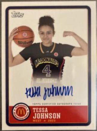 2023 Topps Chrome McDonald's All American Autographs Tessa Johnson #CA-TJ card