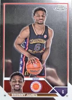2023 Topps Chrome McDonald's All American Bronny James #68 card