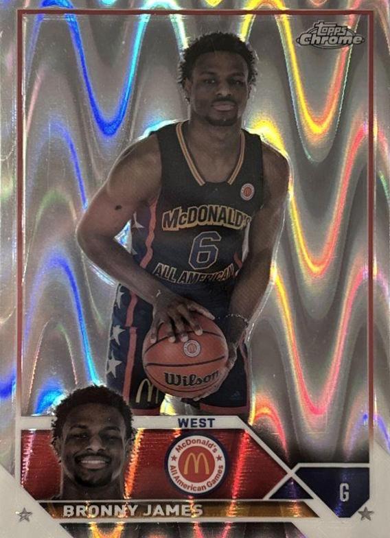 2023 Topps Chrome McDonald's All American Bronny James [RayWave] #68 card