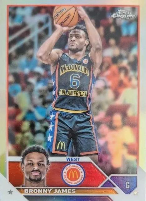2023 Topps Chrome McDonald's All American Bronny James [Refractor] #20 card