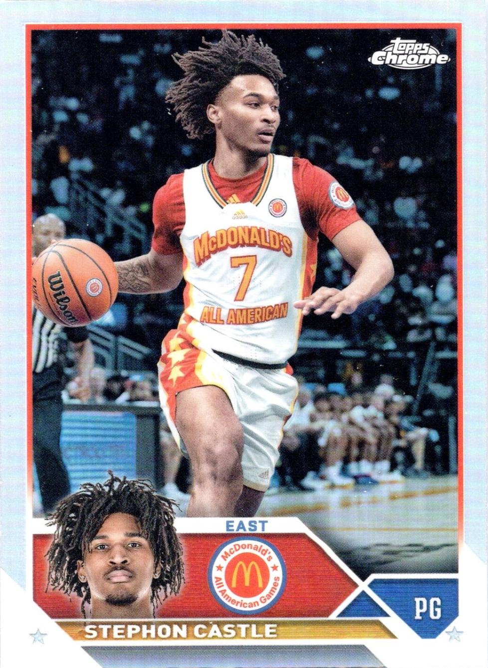 2023 Topps Chrome McDonald's All American Stephon Castle [Refractor] #4 card