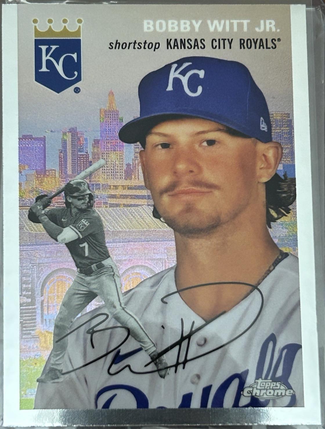 2023 Topps Chrome Platinum Anniversary 1954 City Variation Bobby Witt Jr. #54CV-73 card