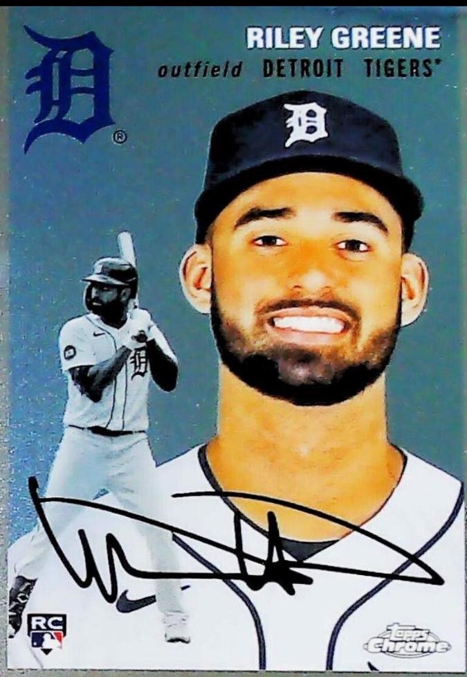 2023 Topps Chrome Platinum Anniversary Riley Greene #332 card