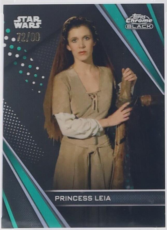 2023 Topps Chrome Princess Leia Organa [Green Refractor] #17 card