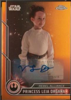 2023 Topps Chrome Princess Leia Organa [Orange Refractor] #17 card