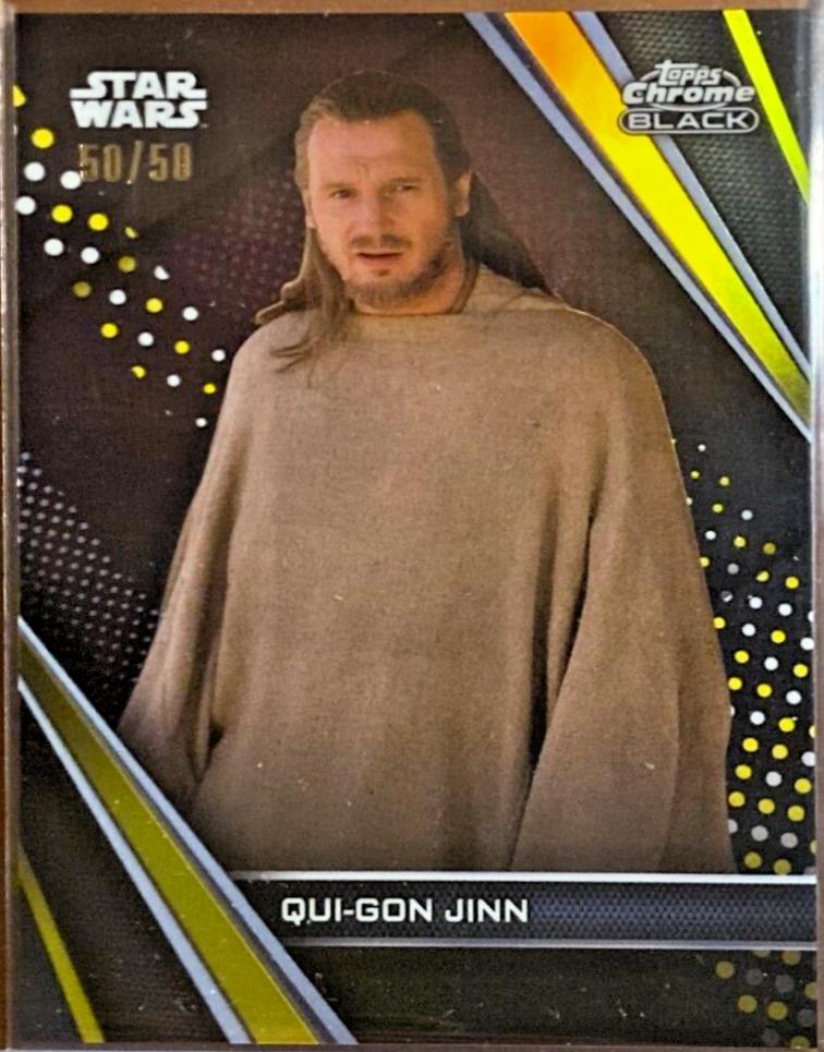 2023 Topps Chrome Qui-Gon Jinn [Gold Refractor] #60 card