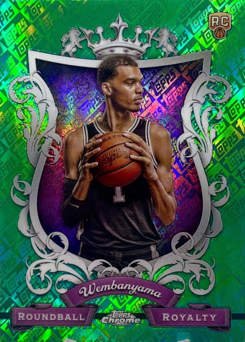 2023 Topps Chrome Roundball Royalty Victor Wembanyama [Green Topps Refractor] #RR-26 card