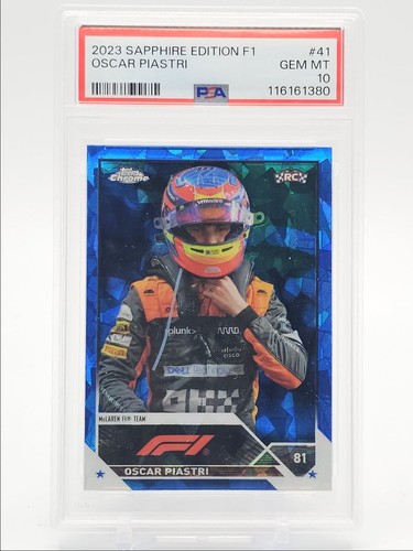 2023 Topps Chrome Sapphire F1 Oscar Piastri #41 card