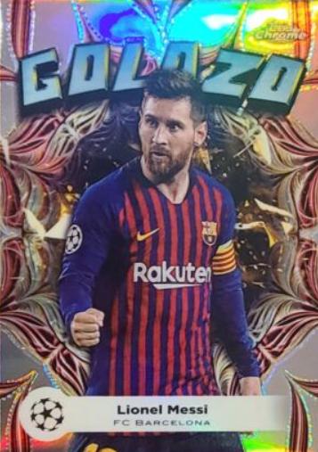 2023 Topps Chrome UEFA Club Golazo Lionel Messi #GL-5 card