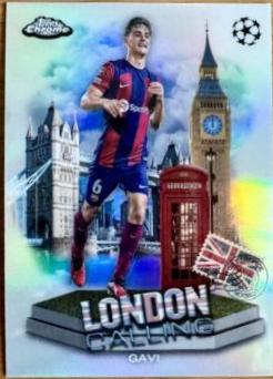 2023 Topps Chrome UEFA Club London Calling Gavi #LC-5 card