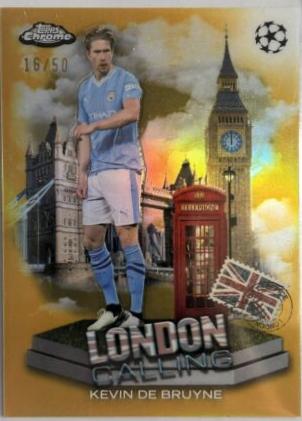 2023 Topps Chrome UEFA Club London Calling Kevin De Bruyne #LC-8 card