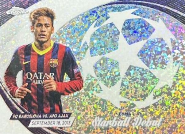 2023 Topps Chrome UEFA Club Starball Debut Neymar Jr #SD-8 card