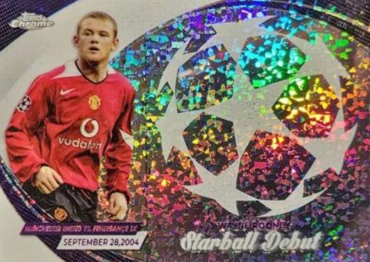 2023 Topps Chrome UEFA Club Starball Debut Wayne Rooney #SD-6 card
