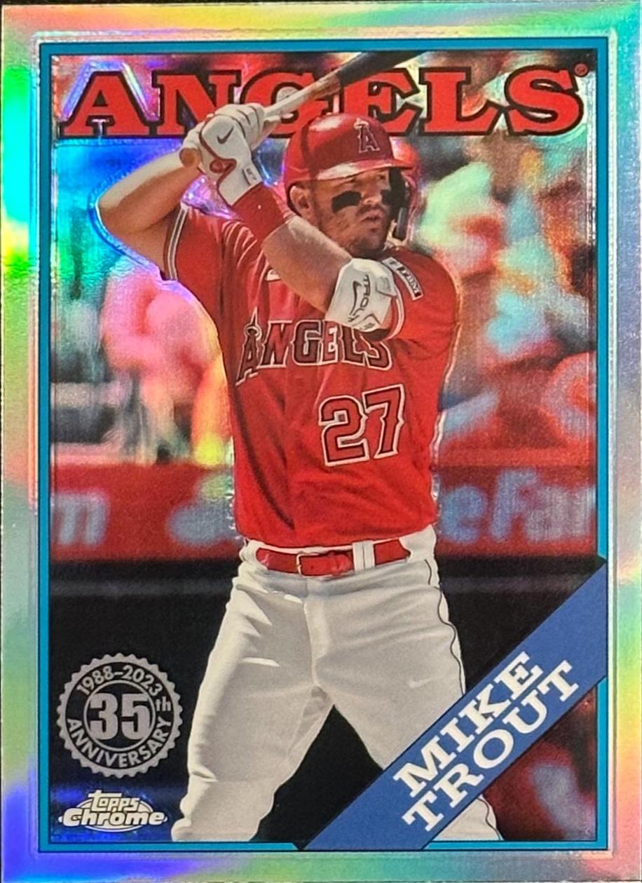 2023 Topps Chrome Update 1988 Mike Trout #88CU-2 card