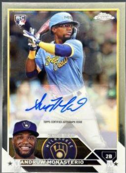 2023 Topps Chrome Update Autographs Andruw Monasterio #AC-AM card