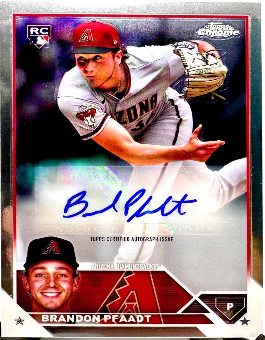 2023 Topps Chrome Update Autographs Brandon Pfaadt #AC-BP card