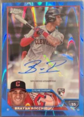 2023 Topps Chrome Update Autographs Brayan Rocchio #AC-BR card