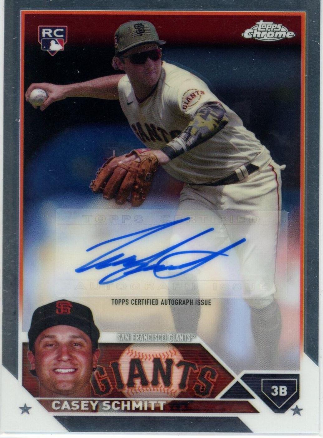 2023 Topps Chrome Update Autographs Casey Schmitt #AC-CSC card