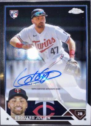 2023 Topps Chrome Update Autographs Edouard Julien #AC-EJU card
