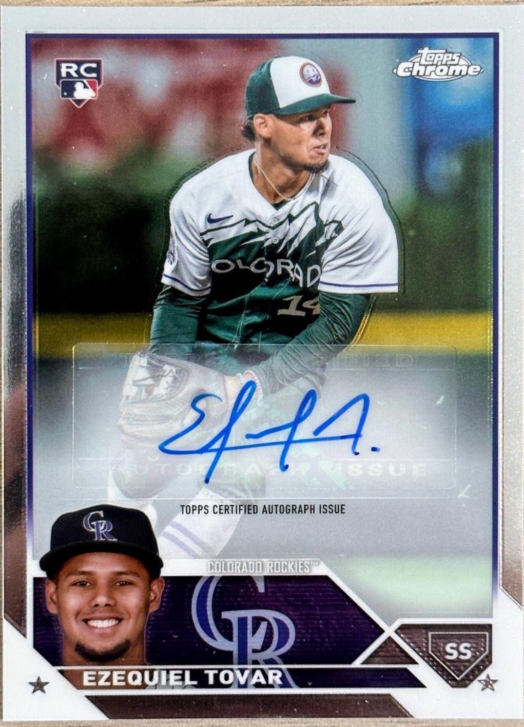 2023 Topps Chrome Update Autographs Ezequiel Tovar #AC-ET card