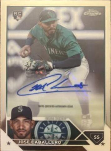 2023 Topps Chrome Update Autographs Jose Caballero #AC-JCA card