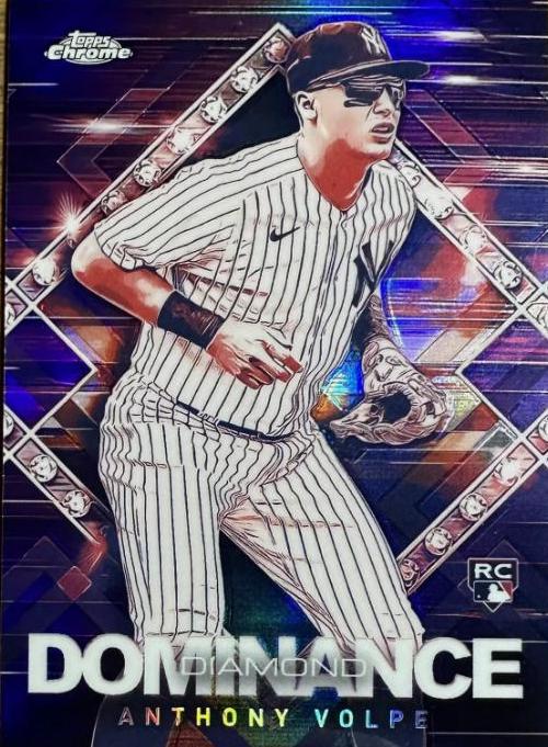 2023 Topps Chrome Update Diamond Dominance Anthony Volpe #DD-6 card