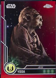 2023 Topps Chrome Yoda [Red Refractor] #51 card