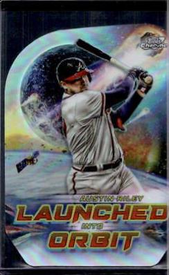 2023 Topps Cosmic Chrome Launched Into Orbit Austin Riley #LIO-11 card