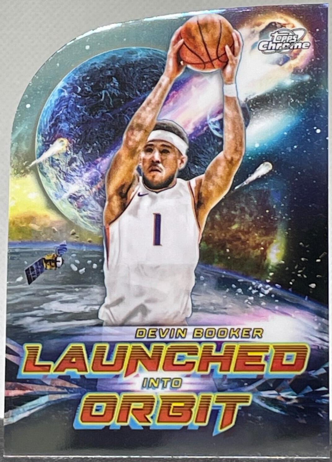 2023 Topps Cosmic Chrome Launched Into Orbit Devin Booker #LIO-18 card