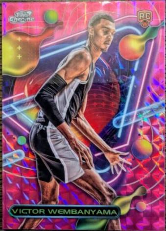 2023 Topps Cosmic Chrome Victor Wembanyama [Pink Galaxy Refractor] #151 card