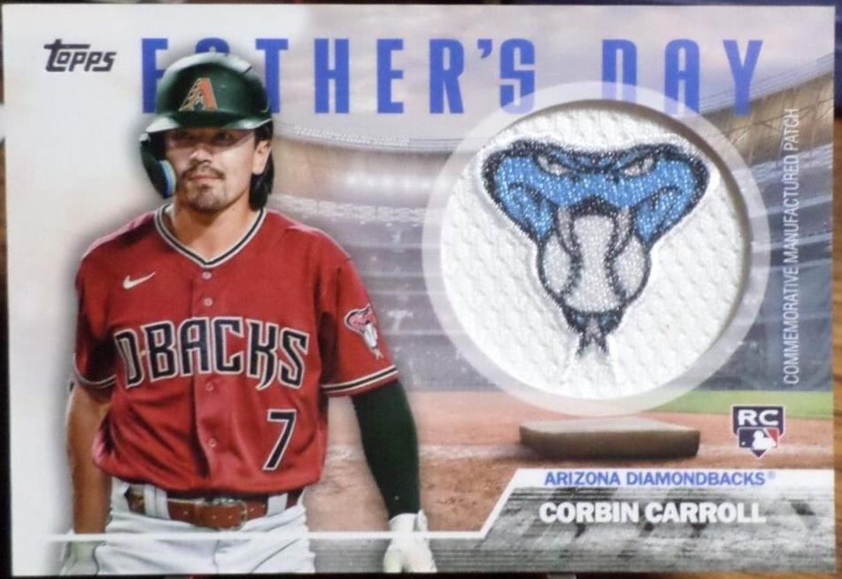 2023 Topps Father's Day Team Patch Corbin Carroll #FD-CCA card