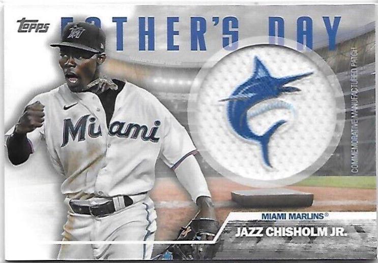 2023 Topps Father's Day Team Patch Jazz Chisholm Jr. #FD-JC card