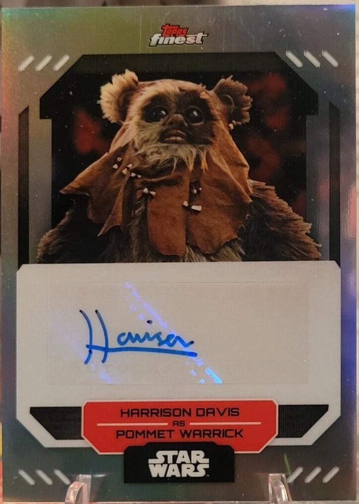 2023 Topps Finest Autograph Harrison Davis as Pommet Warrick #FA-HD card