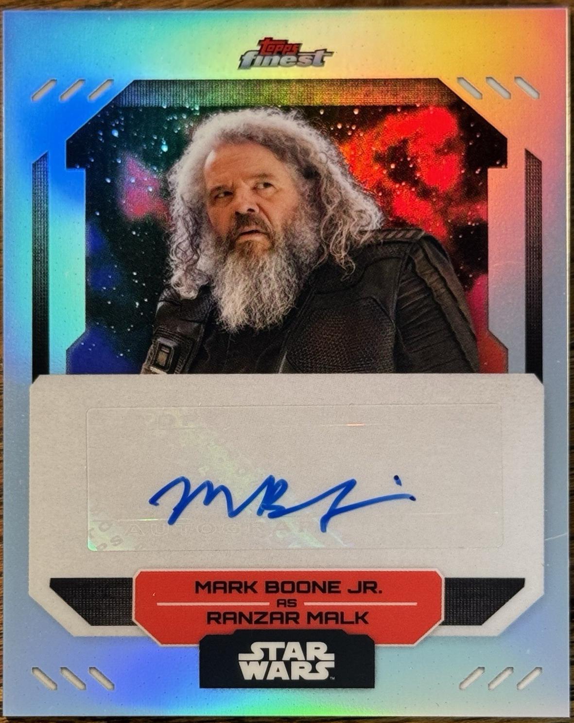 2023 Topps Finest Autograph Mark Boone Jr. as Ranzar Malk [Red Wave Refractor] #FA-MBO card