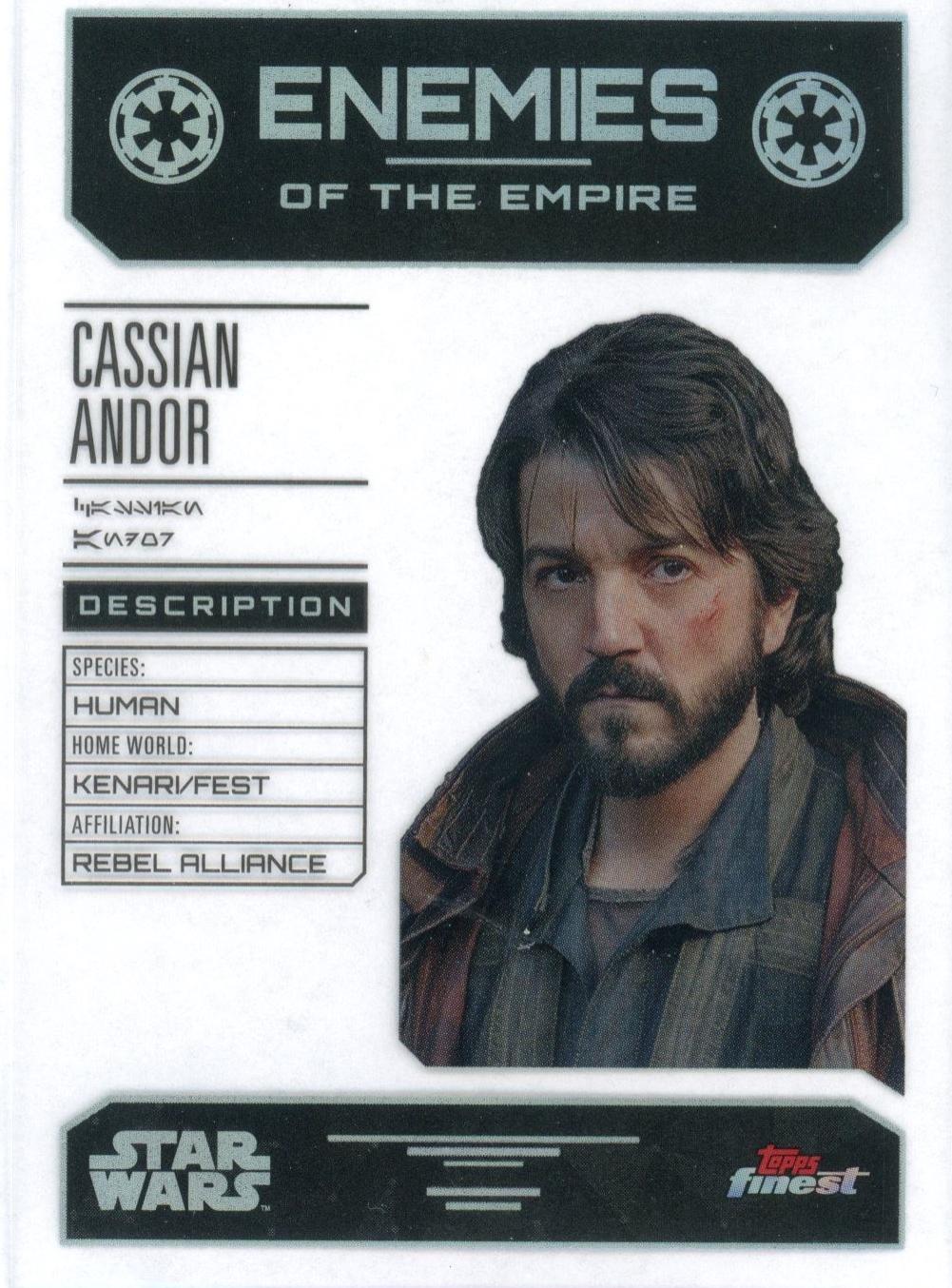 2023 Topps Finest Enemies of the Empire Cassian Andor #EOTE-7 card
