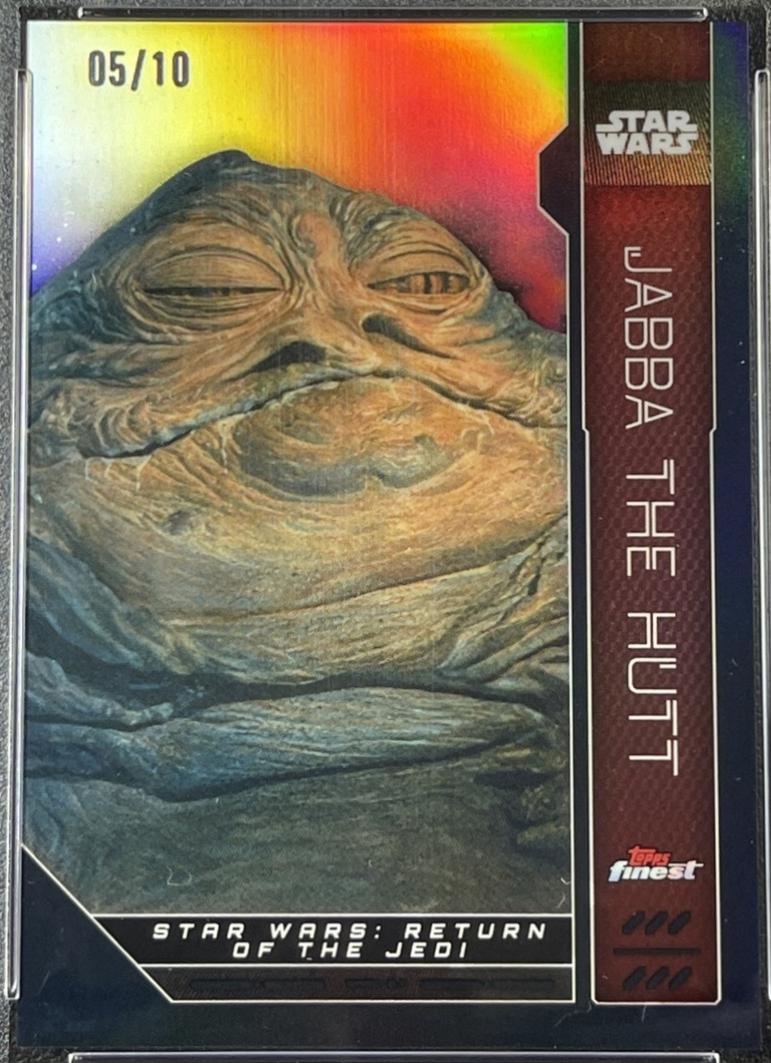 2023 Topps Finest Jabba the Hutt [Black Refractor] #FN-57 card