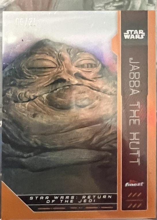 2023 Topps Finest Jabba the Hutt [Orange Refractor] #FN-57 card
