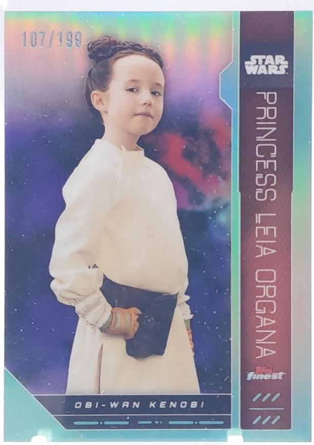 2023 Topps Finest Princess Leia Organa [Aqua Refractor] #FN-47 card