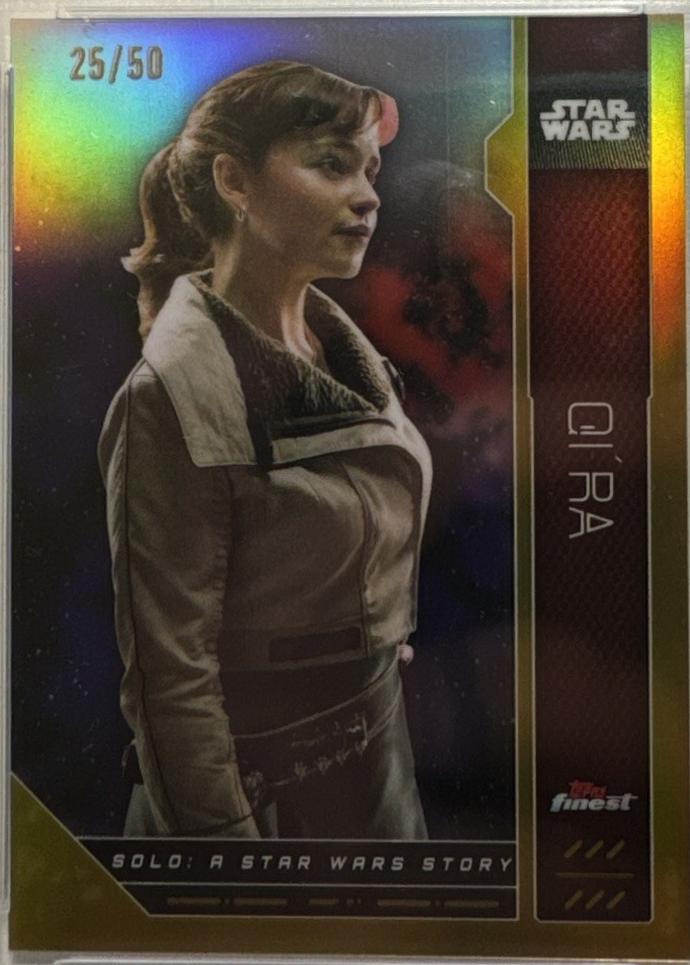 2023 Topps Finest Qi'ra [Gold Refractor] #FN-84 card